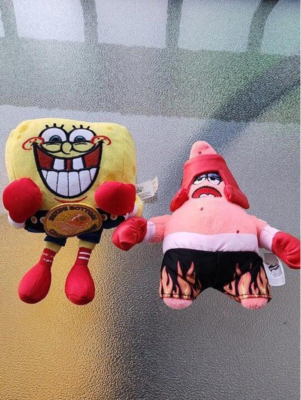 Nickelodeon SpongeBob SquarePants and Patrick Star Plush Lot of 2 Boxing Plush